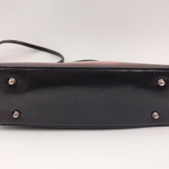 BAMBUS‎ Women's Brown Leather Art Double Strap Purse Shoulder Bag - Picture 14 of 16